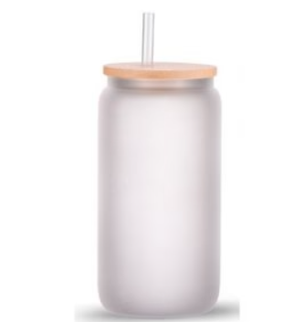 16oz frosted glass cup